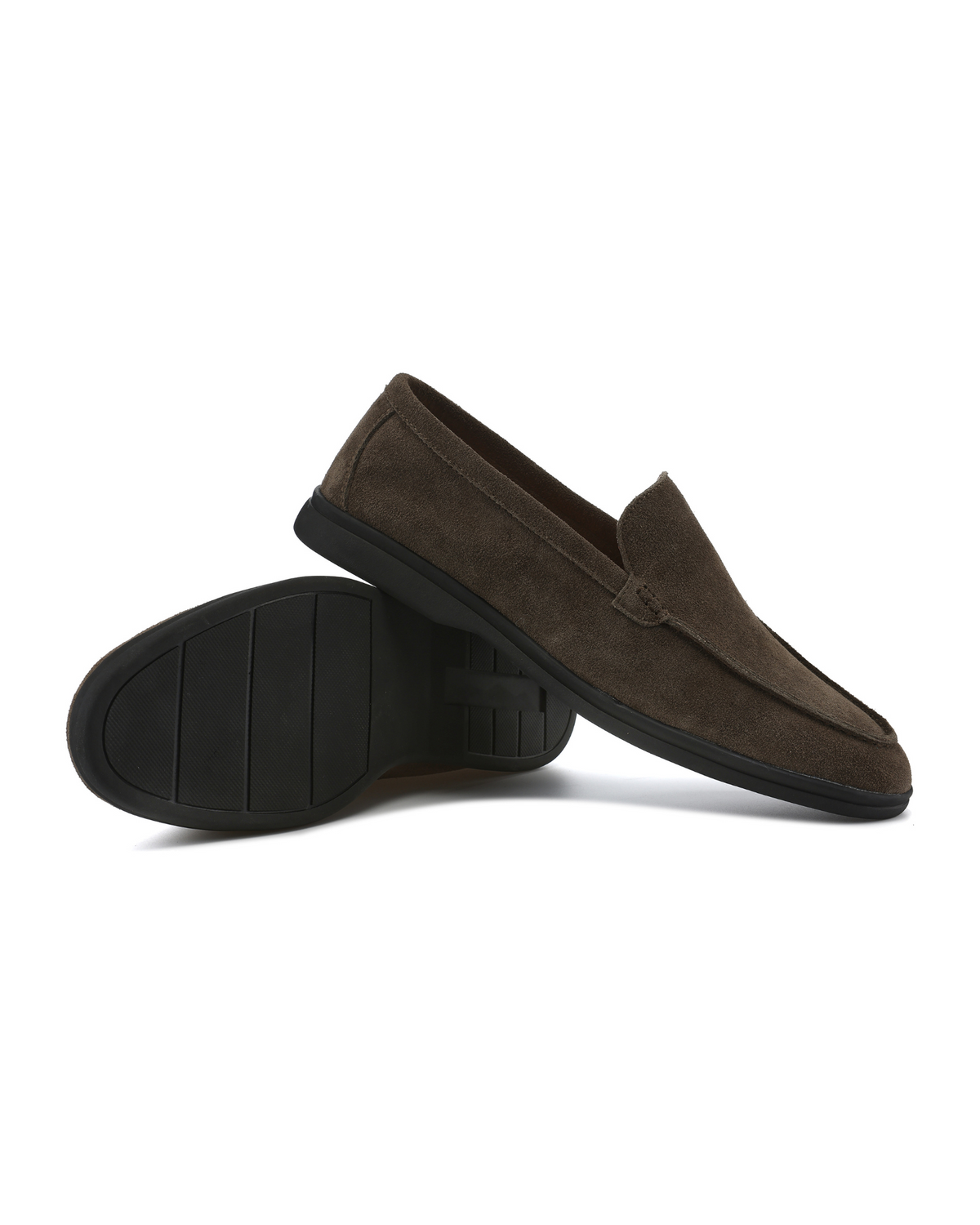 Suede Loafer, Black Sole